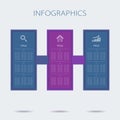 Business infographics. Vector graphics. Three columns